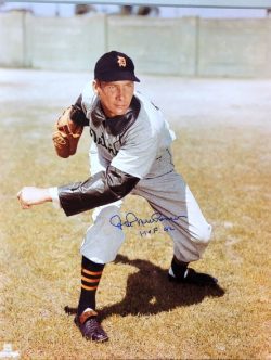 Autographed HAL NEWHOUSER "HOF 92" 16x20 Detroit Tigers photo