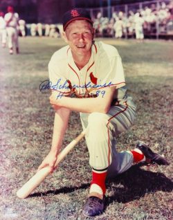 Autographed Red Schoendienst "HOF 89" St. Louis Cardinals 16x20 Photo with COA