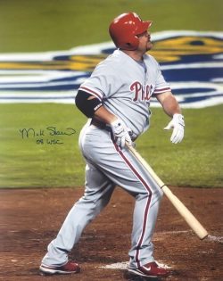Autographed 16x20 Matt Stairs "08 WSC" Philadelphia Phillies photo