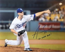 Autographed ALEX WOOD Los Angeles Dodgers 16x20 Photo