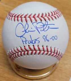 Autographed CHRIS PETERS "Pirates 96-00" Official Major League Baseball