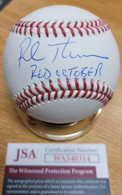 Autographed ROB THOMSON "Red October" Official Major League Baseball JSA