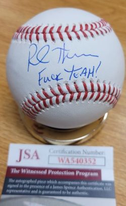 Autographed ROB THOMSON "F*** Yeah" Official Major League Baseball JSA