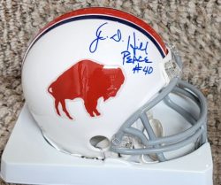 Autographed J.D. HILL Buffalo Bills Mini Helmet