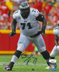 Autographed JASON PETERS 8X10 Philadelphia Eagles Photo JSA