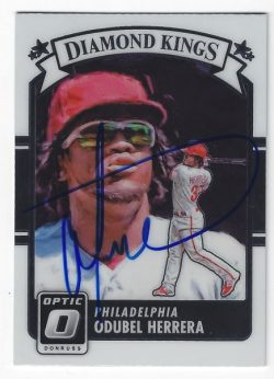 Autographed ODUBEL HERRERA Philadelphia Phillies 2016 Donruss Optic Diamond King Card