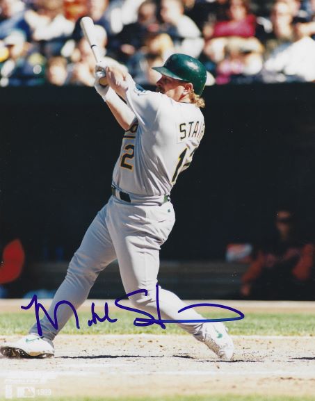 AUTOGRAPHED MATT STAIRS 8x10 Oakland A's Photo - Main Line Autographs