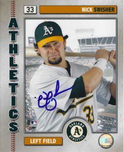 AUTOGRAPHED NICK SWISHER 8x10 Oakland A's Photo