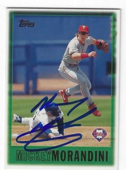Autographed MICKEY MORANDINI Philadelphia Phillies 1997 Topps Card