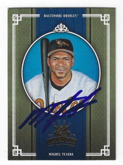 Autographed  MIGUEL TEJEDA Baltimore Orioles 2005 Donruss Diamond King