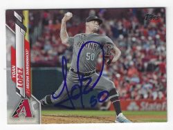Autographed YOAN LOPEZ Arizona Diamondbacks 2020 Topps Card