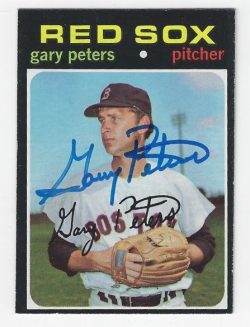 Autographed GARY PETERS Boston Red Sox 1971 Topps Card
