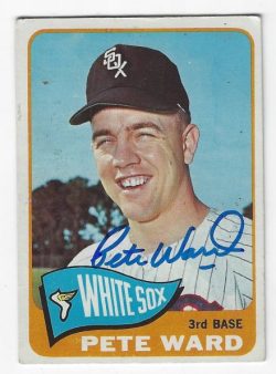 Autographed PETE WARD Chicago White Sox 1965 Topps Card