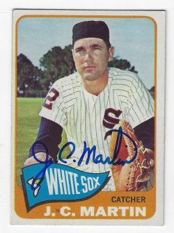 Autographed J.C. MARTIN Chicago White Sox 1965 Topps Card
