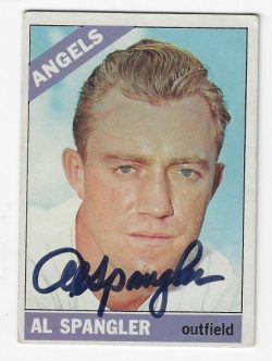 Autographed AL SPANGLER California Angels 1966 Topps Card