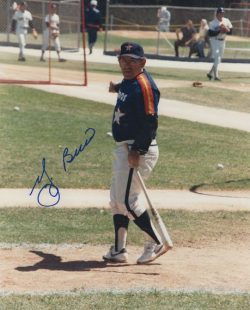 Autographed YOGI BERRA 8X10 Houston Astros Photo