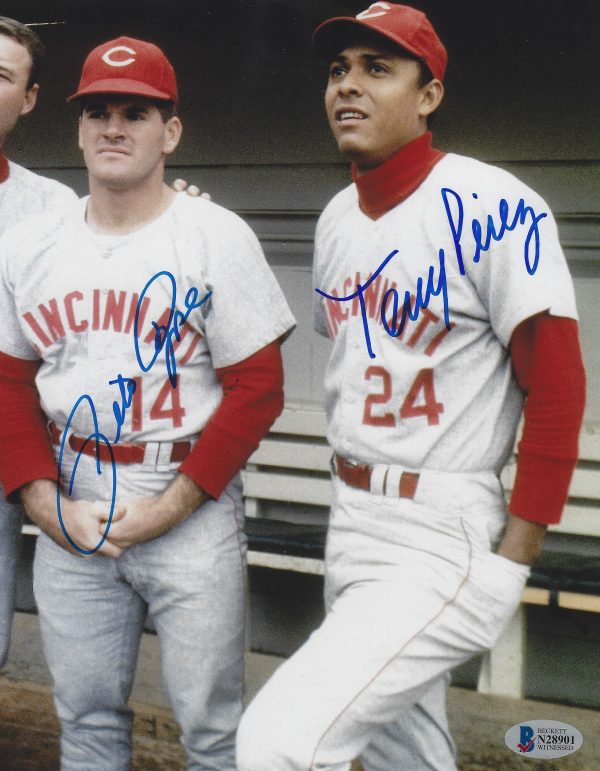Autographed Pete Rose and Tony Perez Cincinnati Reds 8X10 Photo Beckett