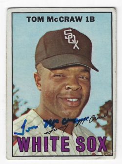 Autographed TOM MCCRAW Chicago White Sox 1967 Topps Card