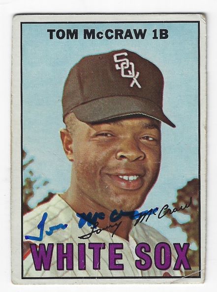 Autographed TOM MCCRAW Chicago White Sox 1967 Topps Card - Main Line ...