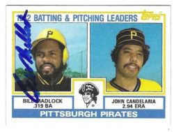 Autographed BILL MADLOCK Pittsburgh Pirates 1983 Topps Card