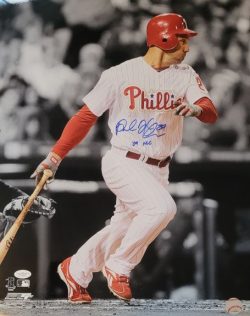 AUTOGRAPHED RAUL IBANEZ  "09 NLC" 16X20 Philadelphia Phillies photo JSA