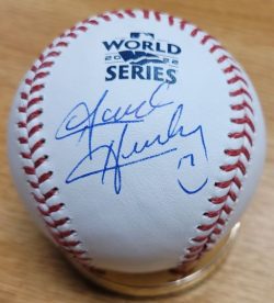 Autographed DAVID HENSLEY Official 2022 World Series Major League Baseball