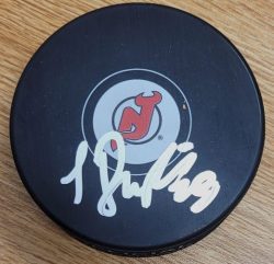 AUTOGRAPHED SERGEI BRYLIN New Jersey Devils Hockey Puck