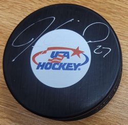 AUTOGRAPHED Jeremy Roenick Team USA Hockey Puck