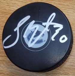 Autographed SPENCER MARTIN Vancouver Canucks Hockey Puck