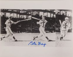 Autographed PETE GRAY ST. LOUIS BROWNS 11X14 photo