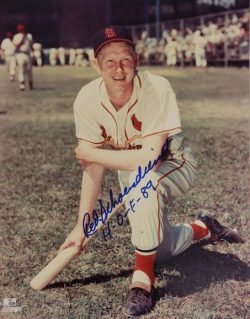 Autographed Red Schoendienst "HOF 89" St. Louis Cardinals 11x14 Photo