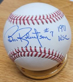 Autographed BOB ROBERTSON "1971 WSC"  Official Major League Baseball