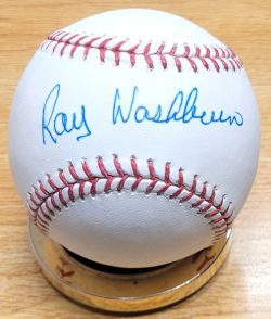Autographed RAY WASHBURN Official Major League Baseball