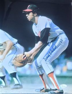 Autographed FRANK ROBINSON 11x14 Baltimore Orioles photo JSA