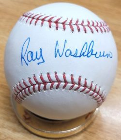 Autographed RAY WASHBURN Official Major League Baseball