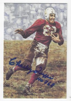 Autographed Charley Trippi Chicago Cardinals Goal Line Art Card