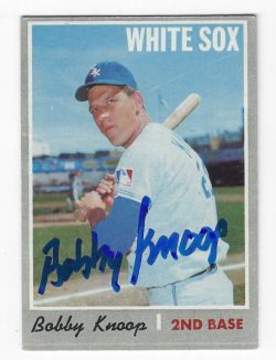Autographed BOBBY KNOOP Chicago White Sox 1970 Topps Card