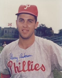 AUTOGRAPHED HARRY ANDERSON 8X10 Philadelphia Phillies Photo