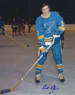 Autographed BILL PLAGER 8x10 St. Louis Blues Photo