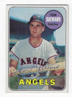 Autographed TOM SATRIANO California Angels 1969 Topps Card