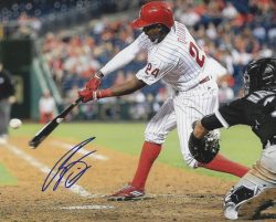 Autographed Roman Quinn 8X10 Philadelphia Phillies Photo