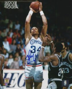Autographed TERRY CUMMINGS 8x10 Los Angeles Clippers Photo