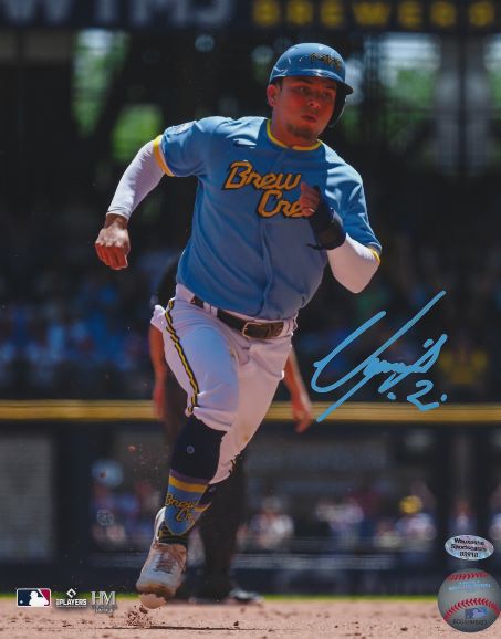 AUTOGRAPHED LUIS URIAS 8X10 Milwaukee Brewers Photo - Main Line