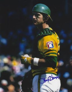AUTOGRAPHED LARRY HANEY 8X10 OAKLAND A's Photo