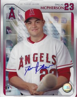 AUTOGRAPHED DALLAS MCPHERSON 8x10 California Angels