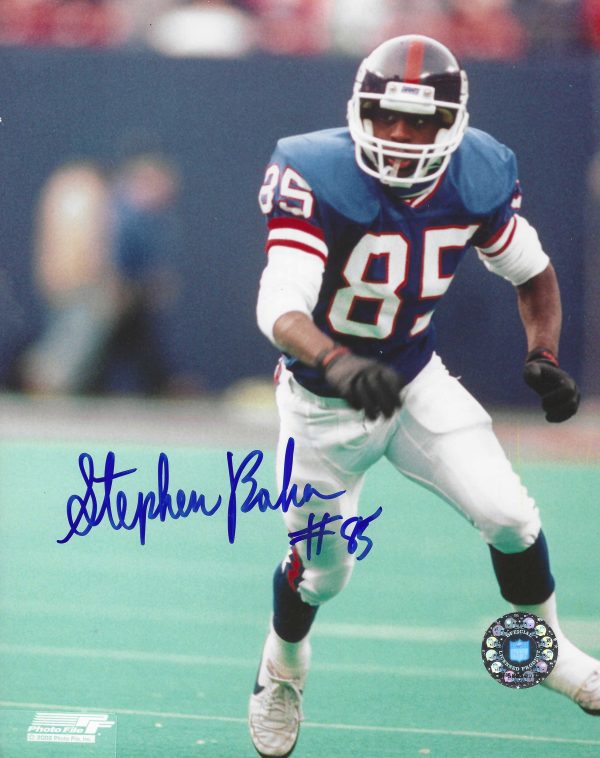 Autographed STEPHEN BAKER  New York Giants 8x10 photo