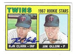 Autographed RON CLARK Minnesota Twins 1967 Topps Card