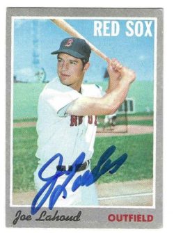 Autographed JOE LAHOUD Boston Red Sox 1970 Topps Card