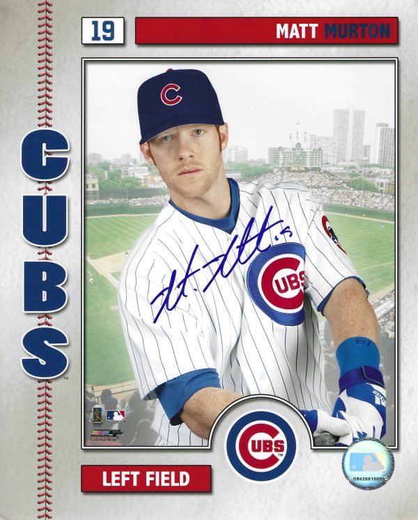 AUTOGRAPHED MATT MURTON 8x10 Chicago Cubs Photo