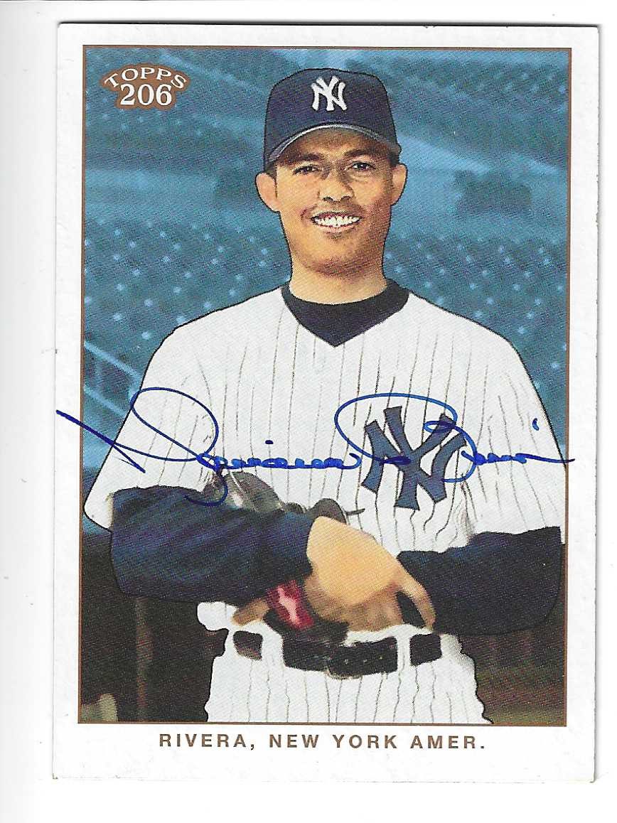 Autographed Mariano Rivera 2002 Topps 206 New York Yankees Card